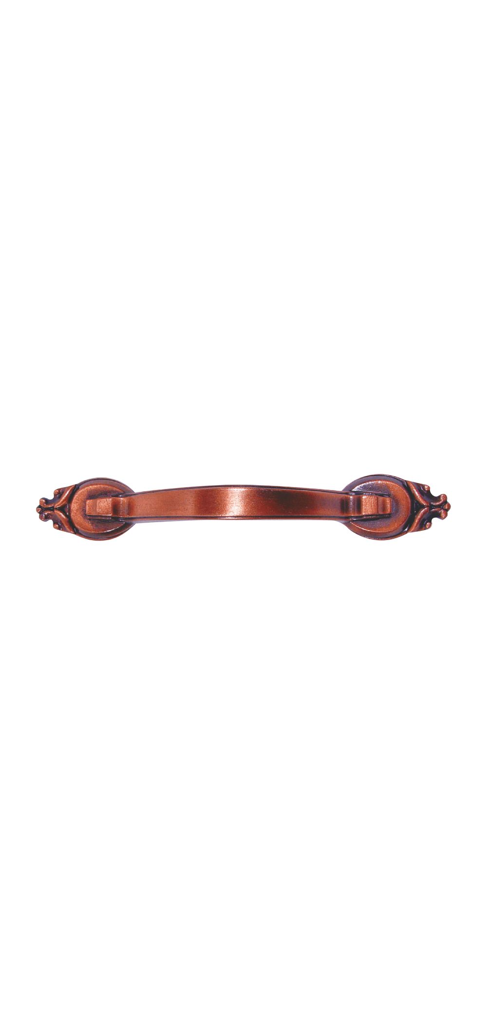 Tirador de 3 antique copper liso. Cobrizado.