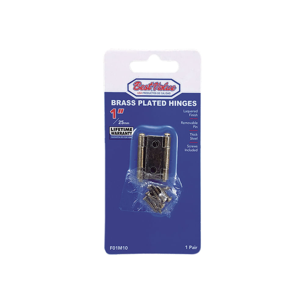 Bisagra para mueble dorada de 1. Dorado. 1(25mm)