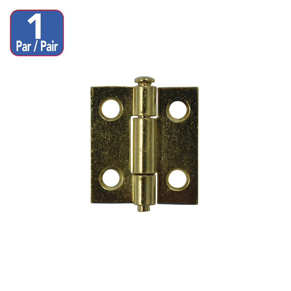 Bisagra para mueble dorada de 1-1/2. Dorado. 1-1/2(38mm)