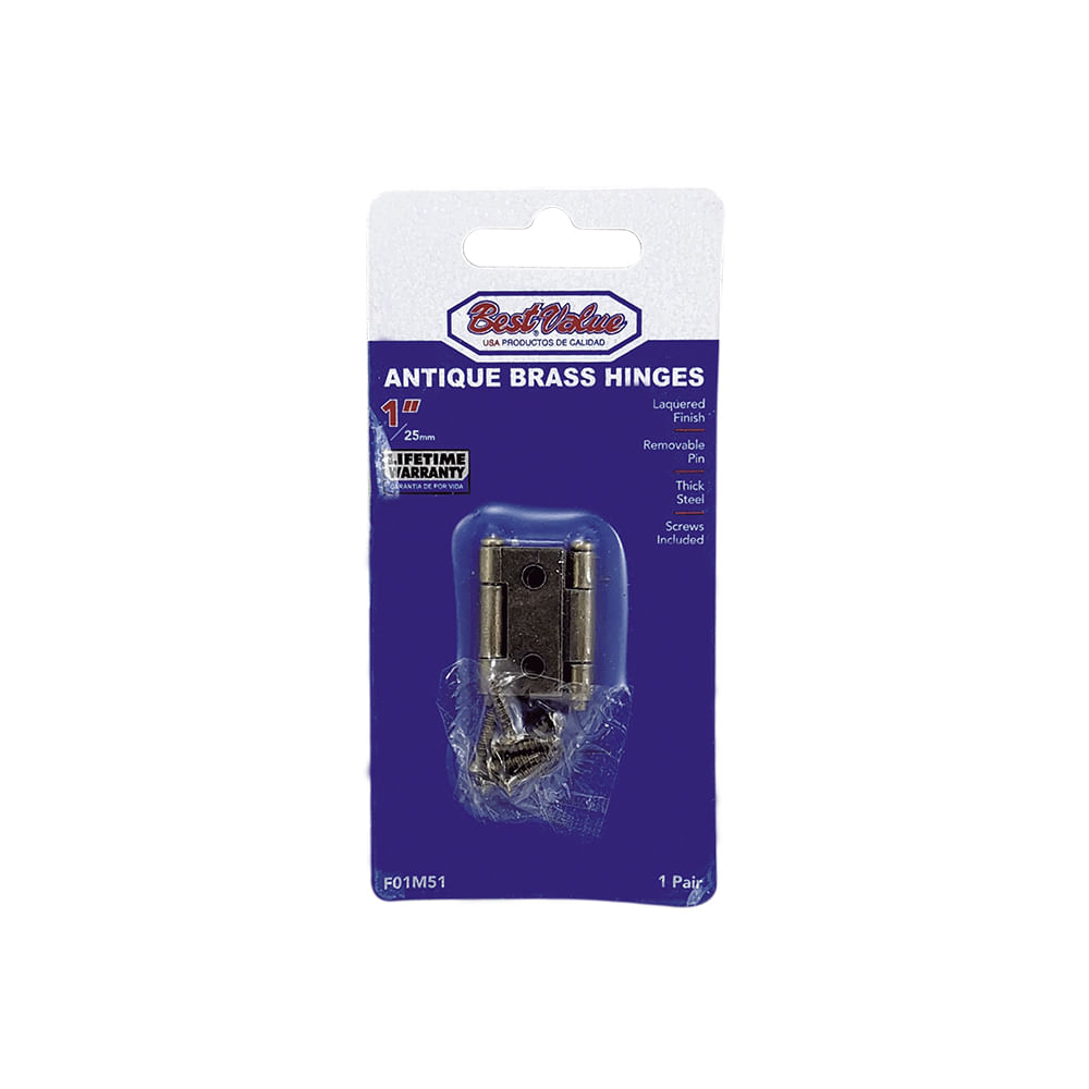 Bisagra para mueble a. Brass de 1. Bronceado. 1(25mm)