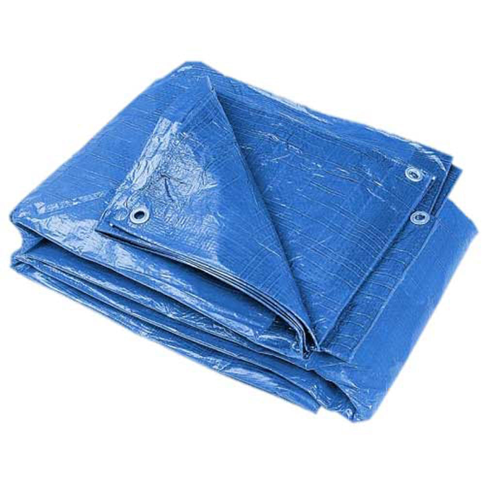 Lona plastica con ojetes 18'x 20'. Azul. 20' (5. 48mts x6. 09)