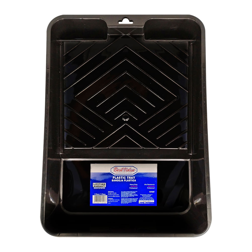 Bandeja plastica sola para pintar. Negro. 9