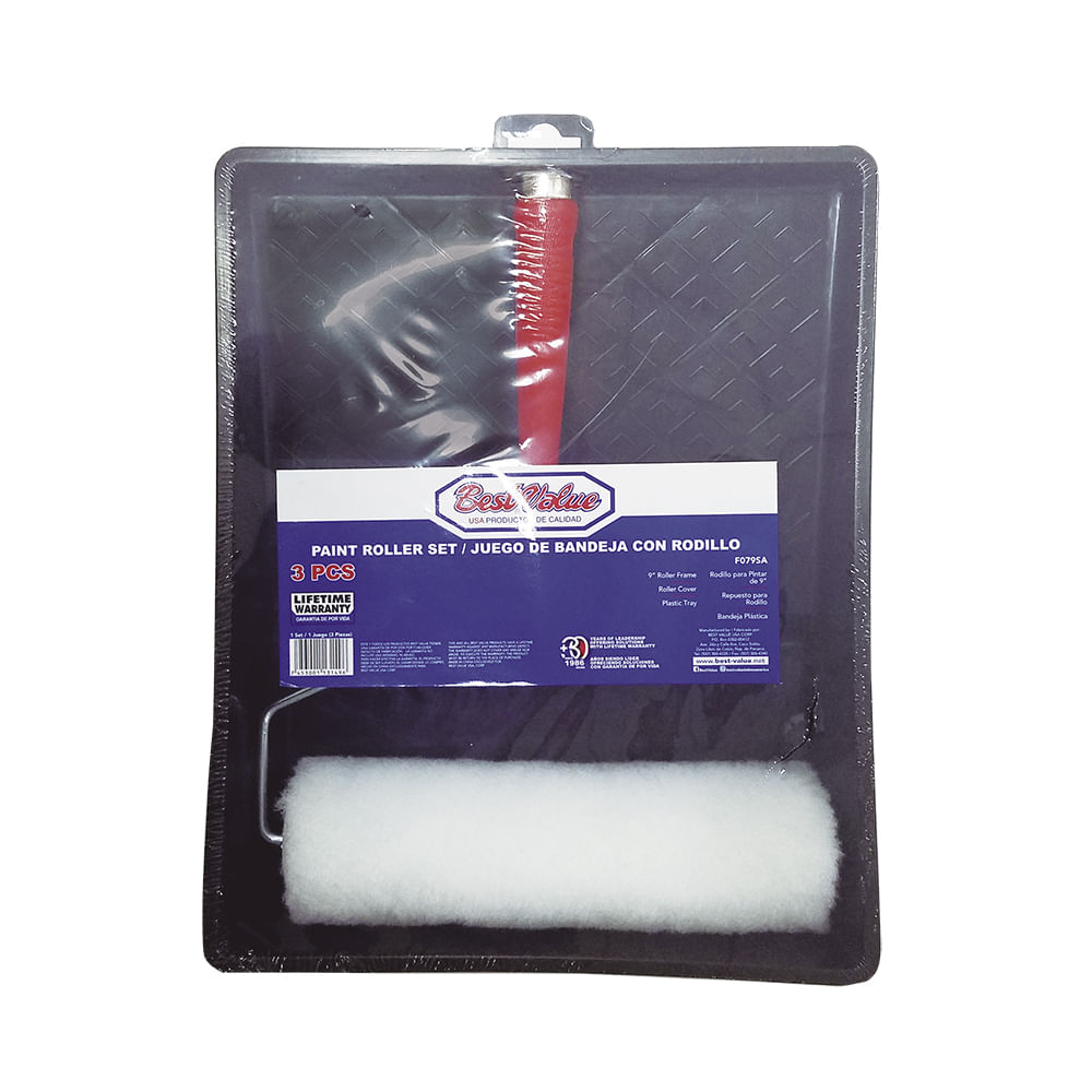 Juego bandeja plastica con rodillo. Plastico. 2pcs