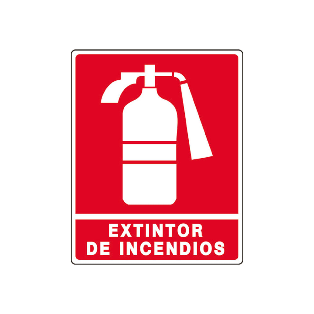 Letrero (extintor de incendios). Pvc rígido. 25cm x 20cm