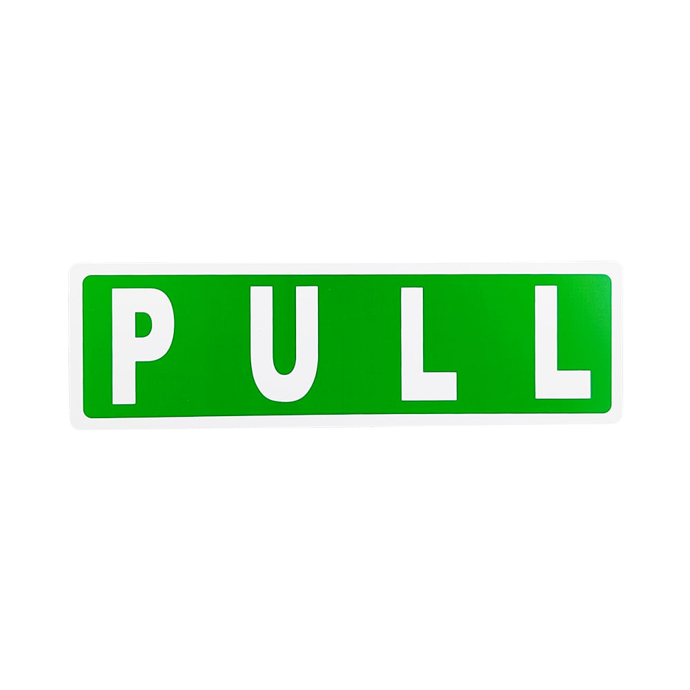 Letrero de informacion pull. Verde-blanco. Pull