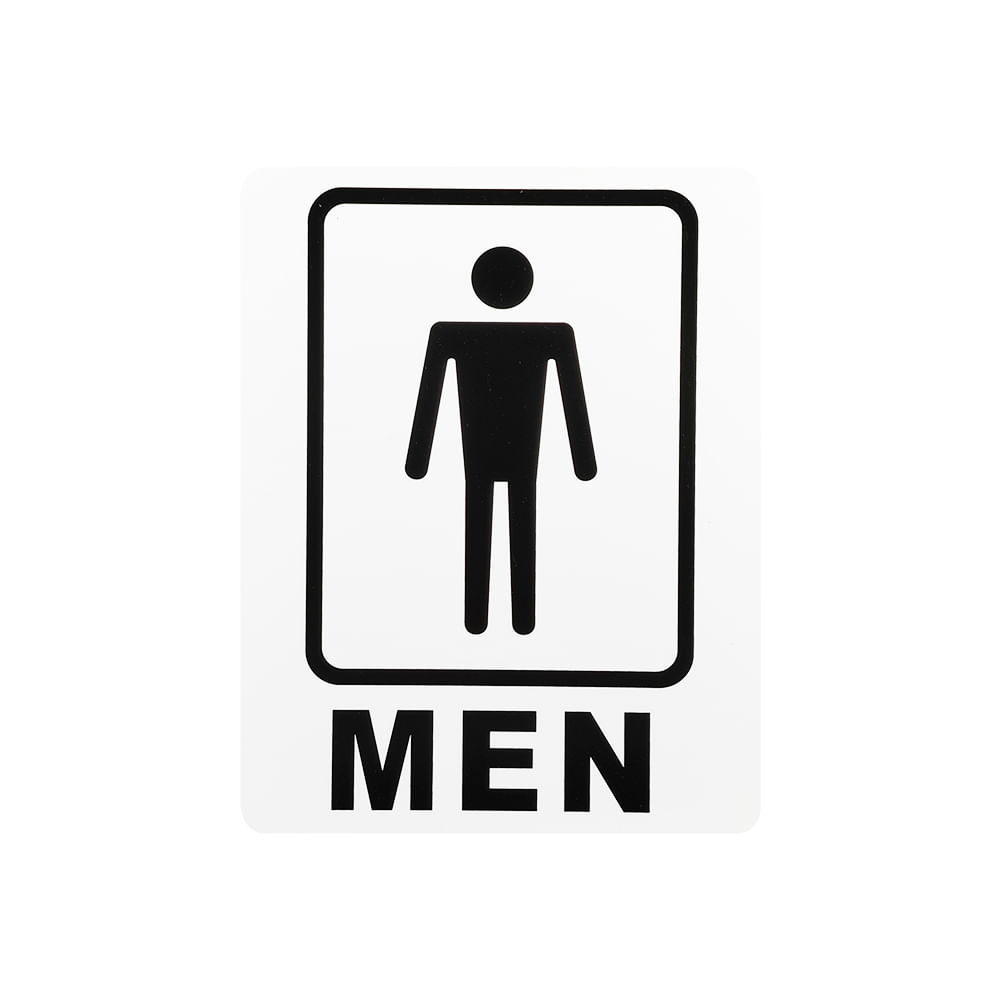 Letrero de informacion toilet man 15x19cm. Pvc rígido. 15cm x 19cm