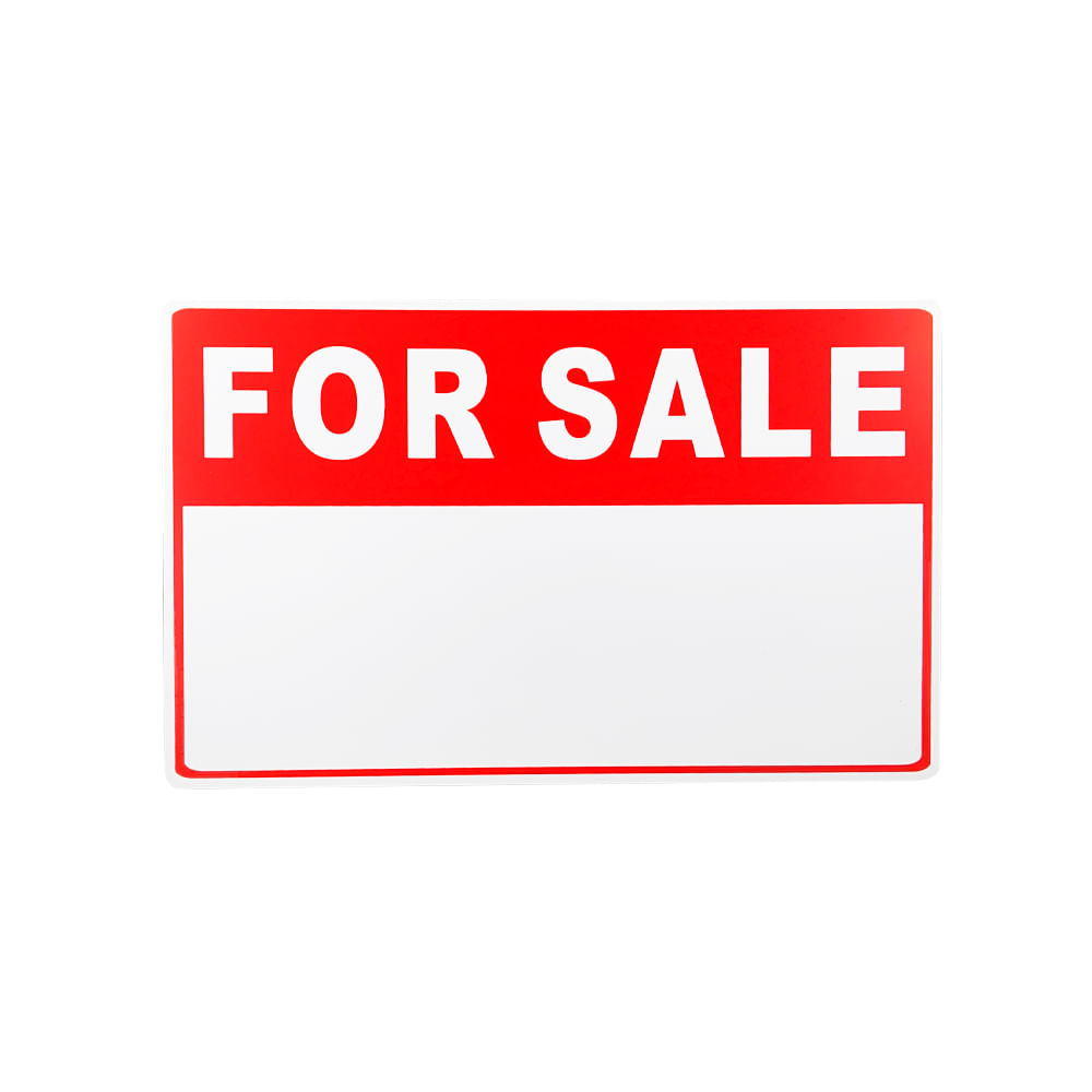 Letrero de informacion for sale. Pvc rígido. 40cm x25cm