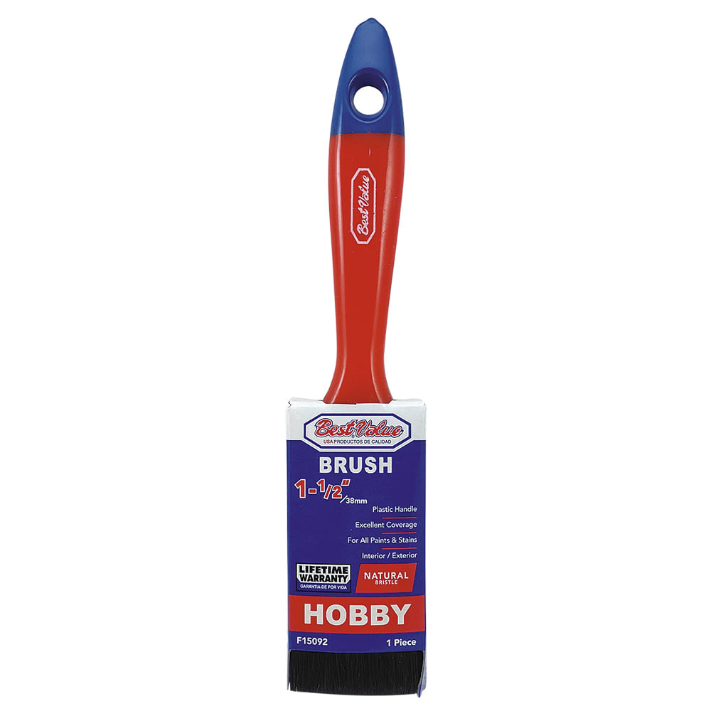 Brocha hobby 1-1/2 cerda natural m/plast. Natural.