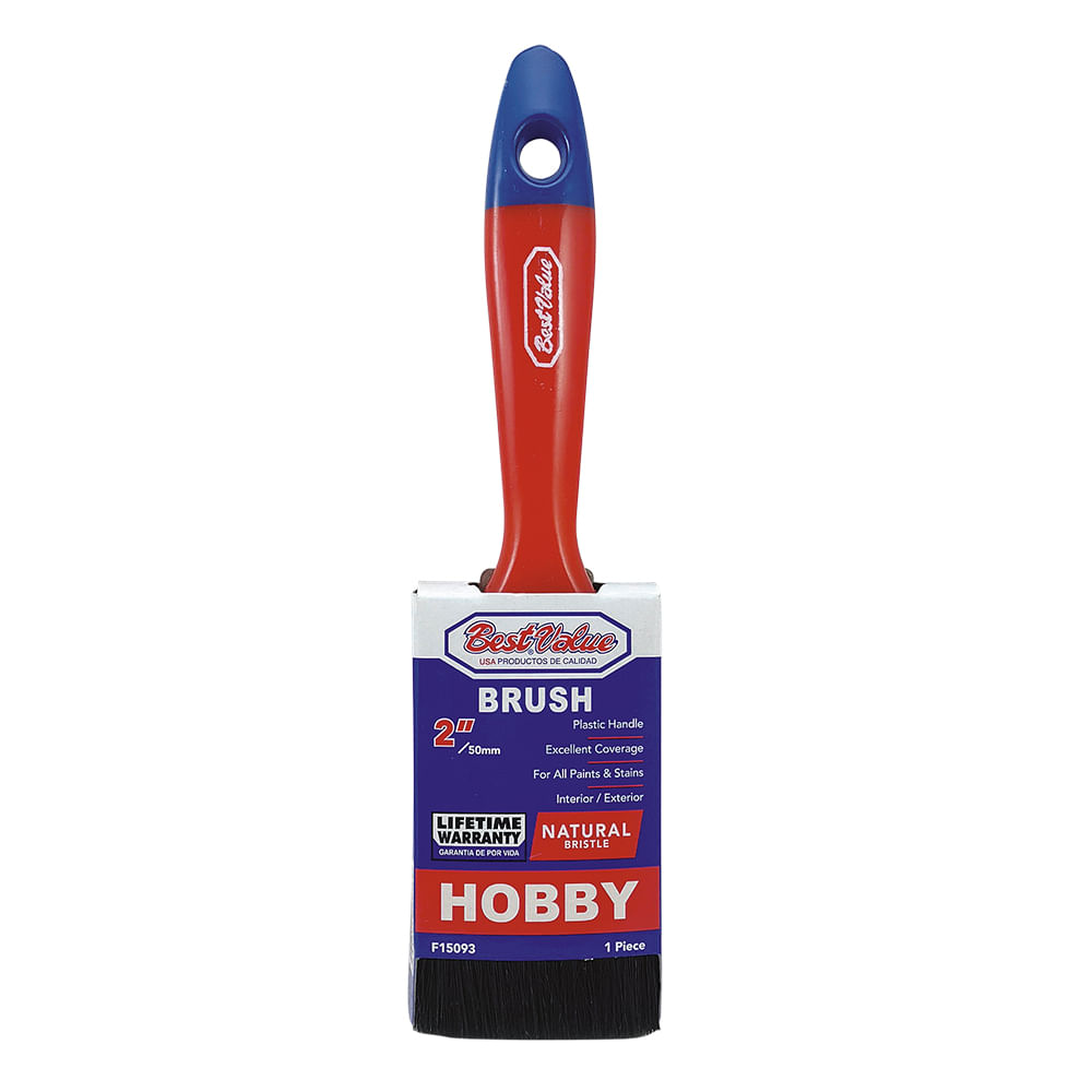 Brocha hobby 2 cerda natural m/plast. Natural.