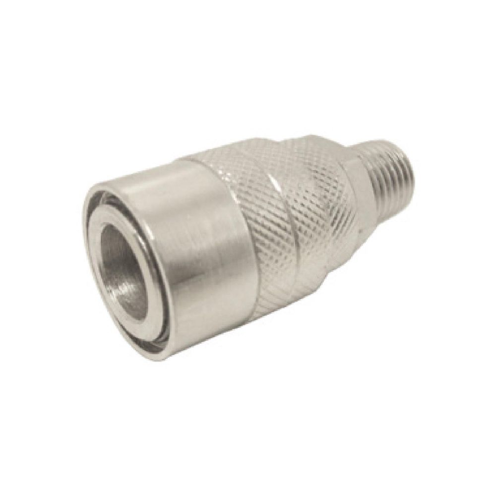 Conector industrial 1/4 para pistola(1pc). Cromado.