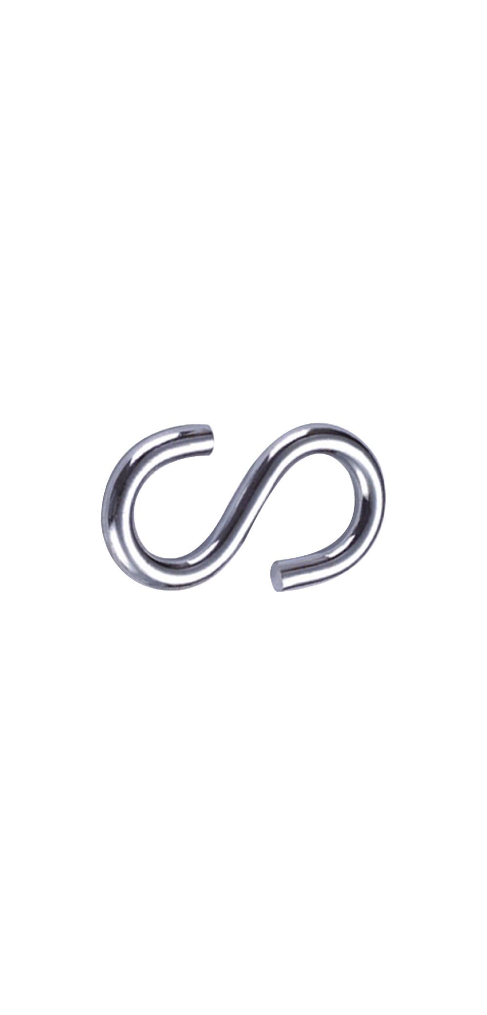 Gancho s para cadena de 1/4 (). Plateado. 1/4(6mm)