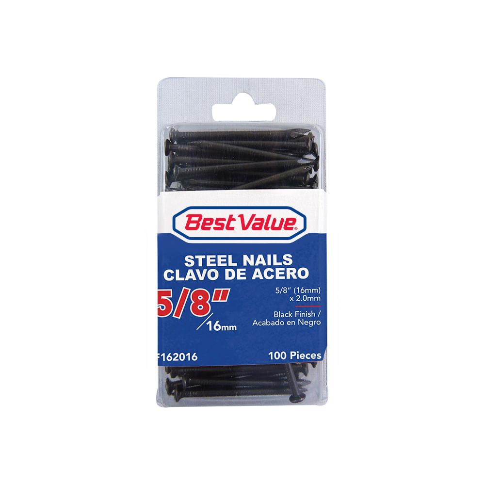 Clavos azulados x 5/8 (16 mm). Negro. 2. 0mmx 16mm