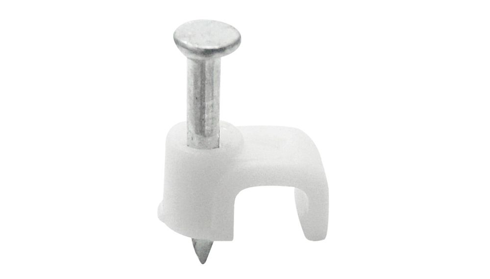 Grapa plastica para cable plana. Polipropileno. 15/32(12mm)