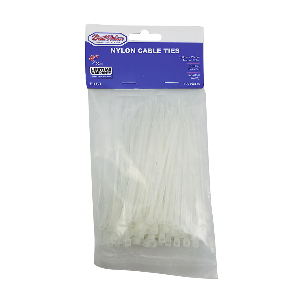 Zuncho plastico blanco de 4 x. Natural. X 2. 5mm