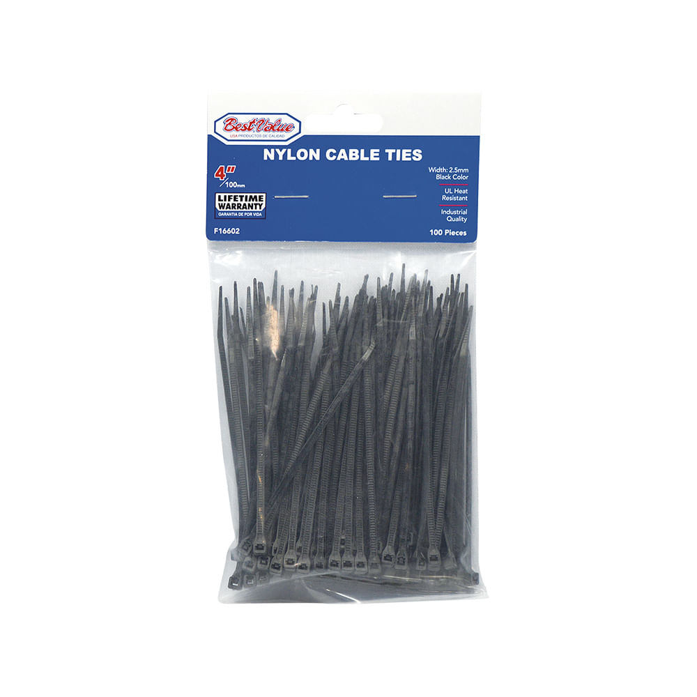 Zuncho plastico negro de 4 x. Negro. X 2. 5mm