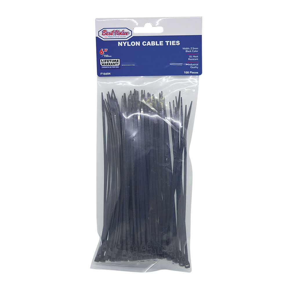 Zuncho plastico negro de 6 x. Negro. X 2. 5mm