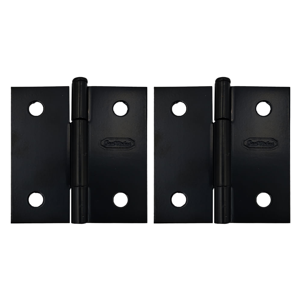 Bisagra para puerta 2 negra. Negro.