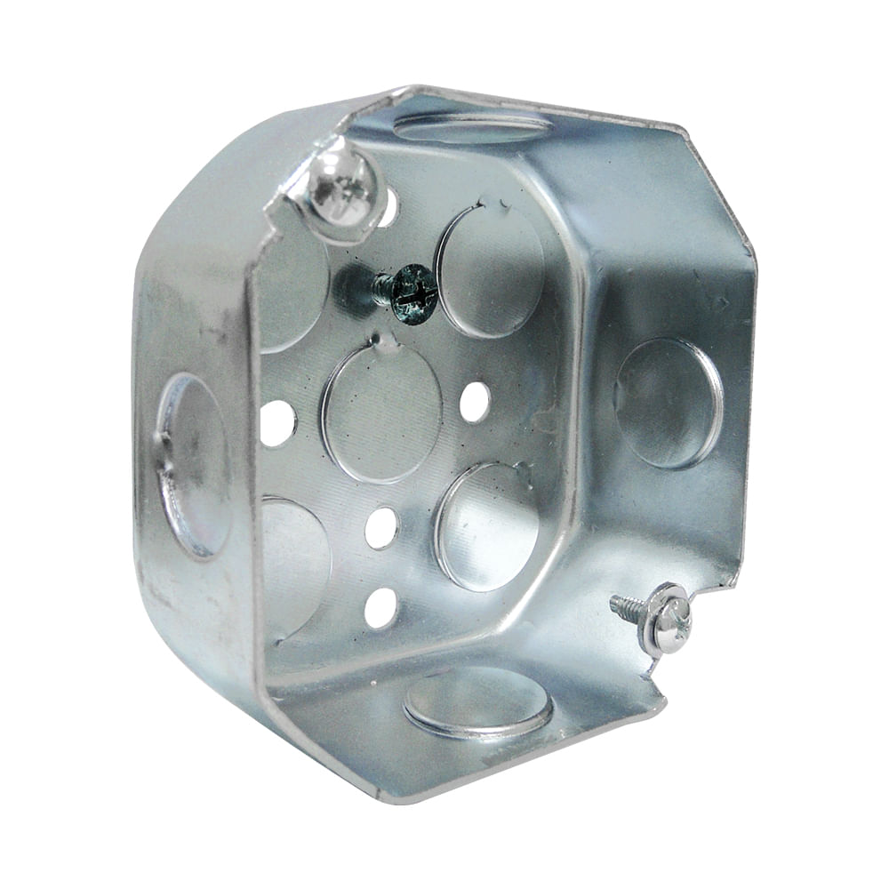 Cajilla electrica octagonal combinada. Metal galvanizado. 3-1/2 x 1. 2mm