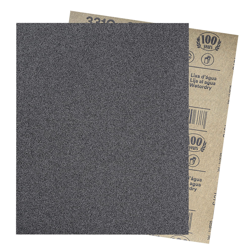 Lija 3m para agua #80 (50 pliegos). Oxido de aluminio. Gr 80