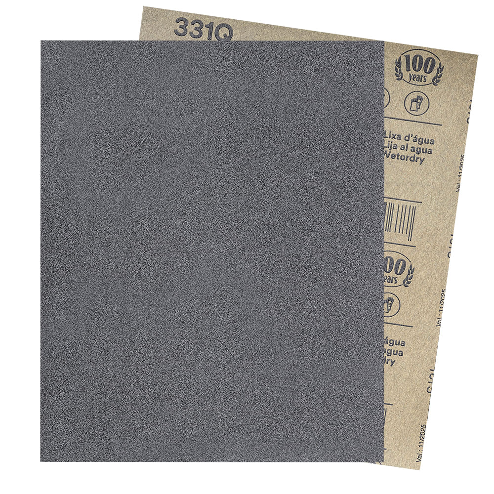 Lija 3m para agua #180 (50 pliegos). Oxido de aluminio. Gr 180
