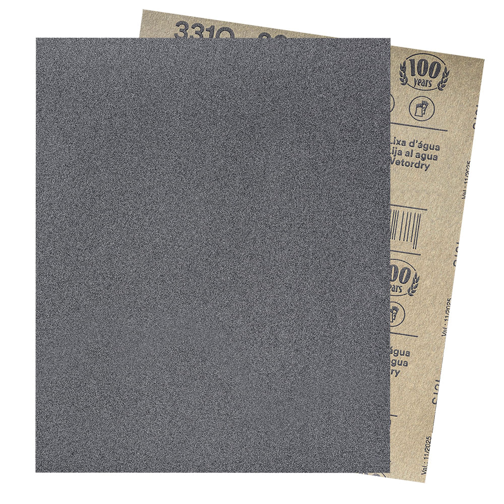 Lija 3m para agua #220 (50 pliegos). Oxido de aluminio. Gr 220