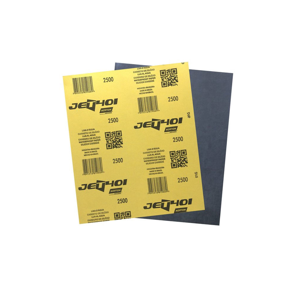 Lija norton microfina #2500 (25 pliegos). Carburo silicio. Pliegos)