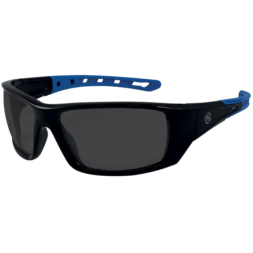 Lentes seguridad negro/azul ahumado ae ge.