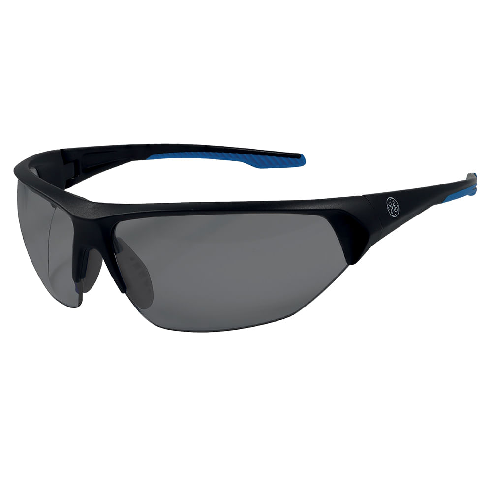 Lentes seguridad negro/azul ahumado ae ge.