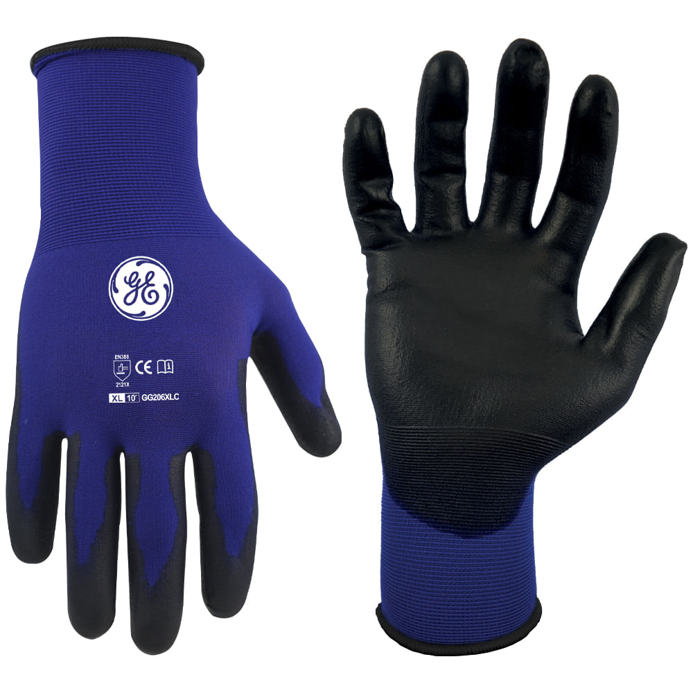 Guante rec pu 18 ga xl ge. Azul. Extra large