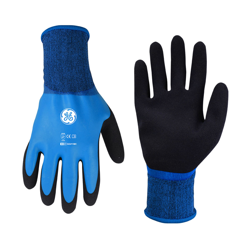 Guantes doble rec latex ge m. Azul. Medium