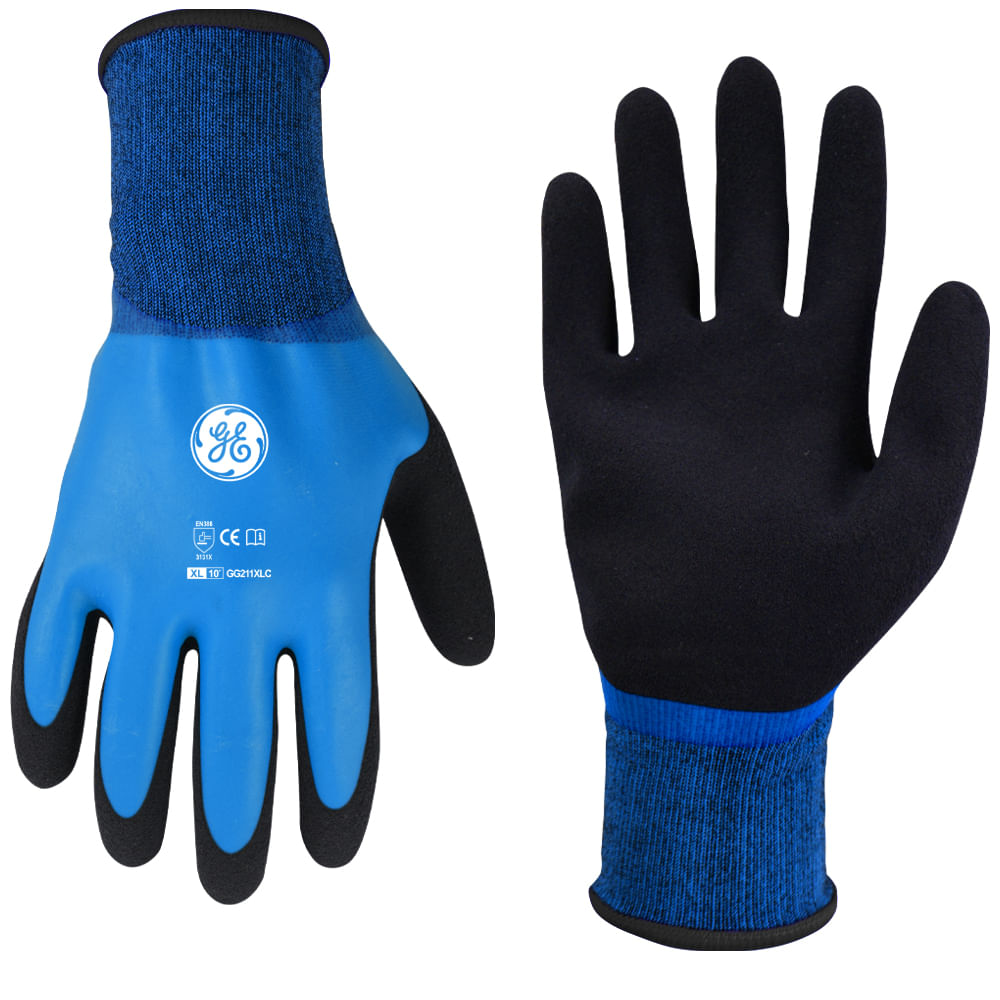 Guantes doble rec latex ge 12 pares xl. Azul. Extra large