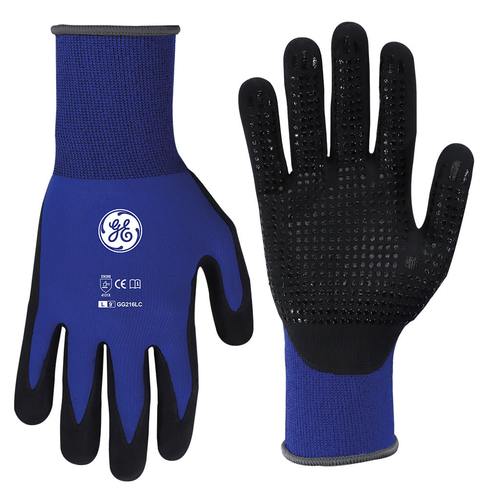 Guantes rec nitrilo ge 12 pares l. Azul. Large