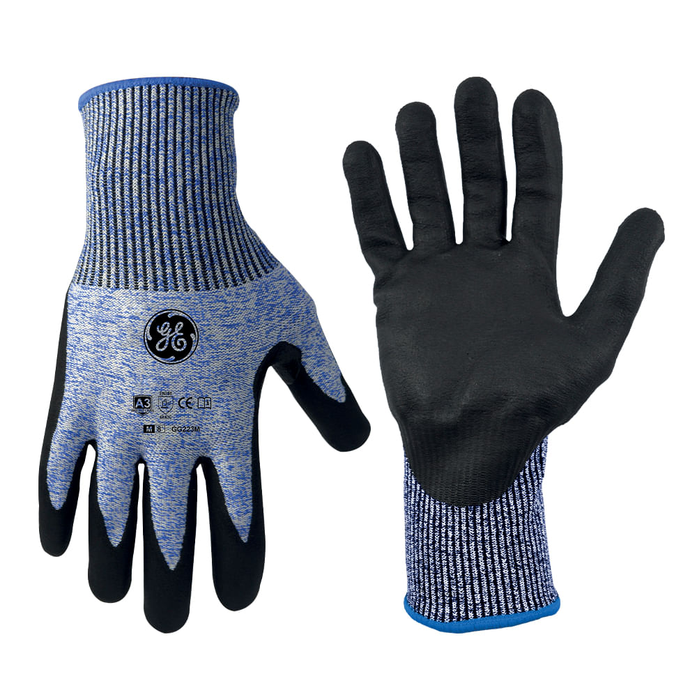 Guantes rec micro espuma nitrilo ge a3 m. Indigo/blanco degradado. Medium