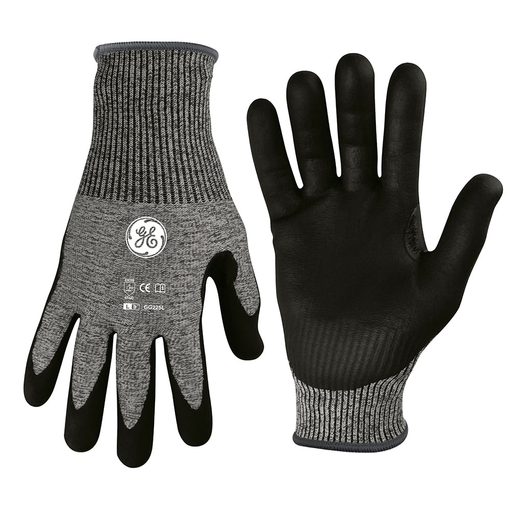 Guantes rec micro espuma nitrilo tactil ge a4 l. Gris. Large