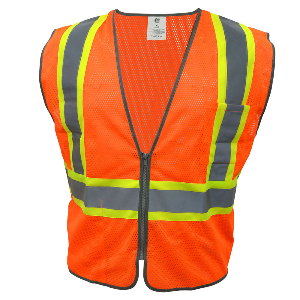 Chaleco - 2 bolsillos anaran contraste xl ge. Naranja. Extra large naranja