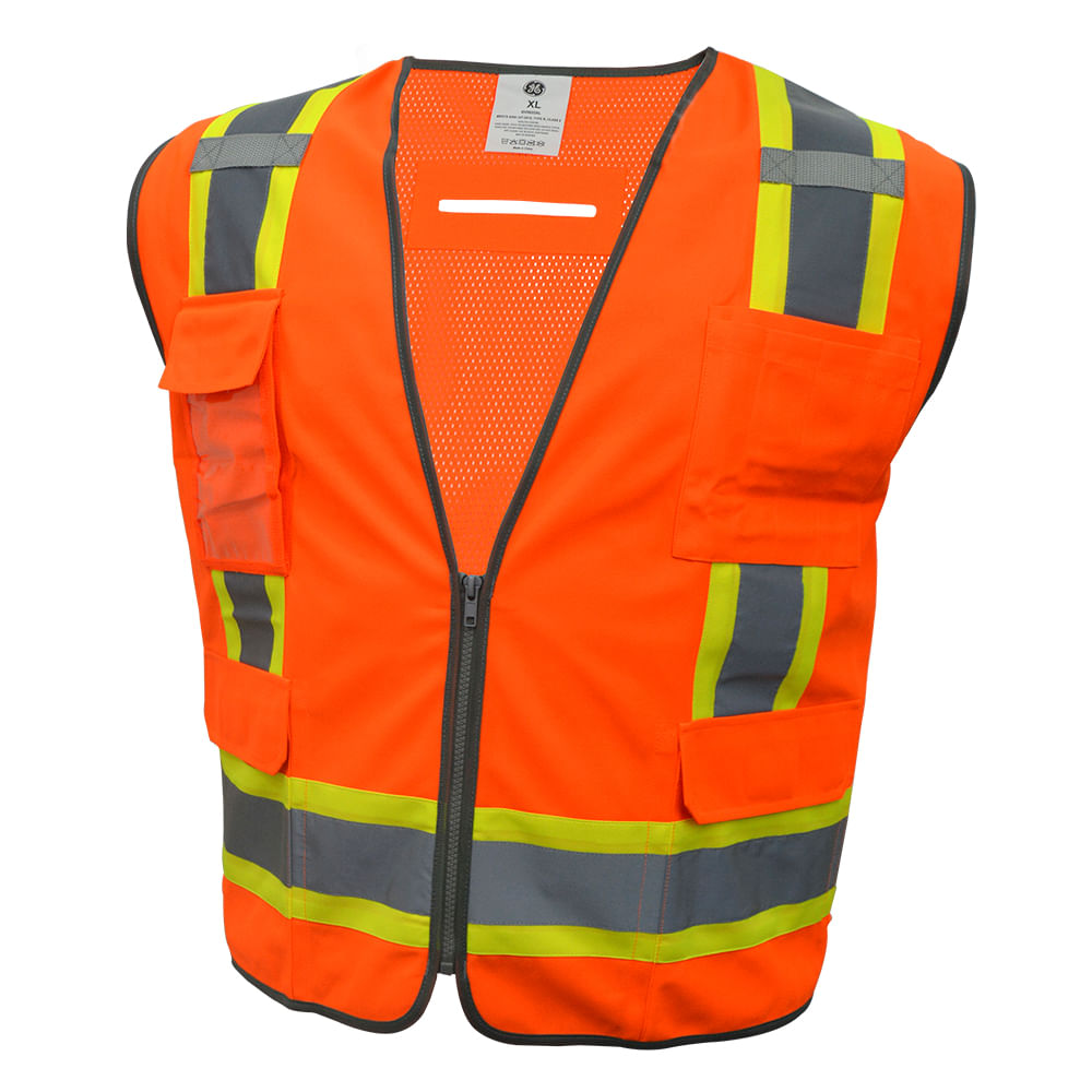 Chaleco - 8 bolsillos anaran contraste l ge. Naranja. Large naranja