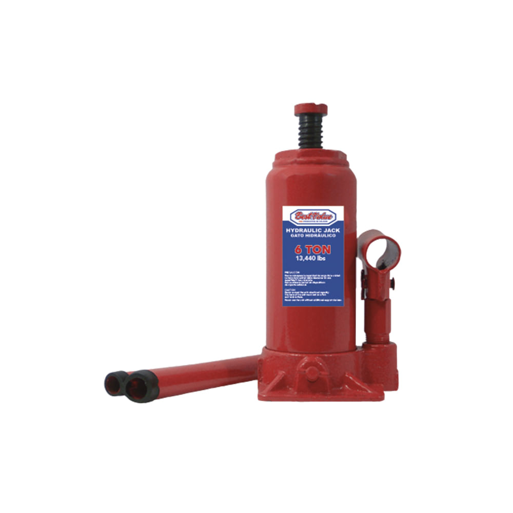 Gato hidraulico 6 ton. Rojo. Ton
