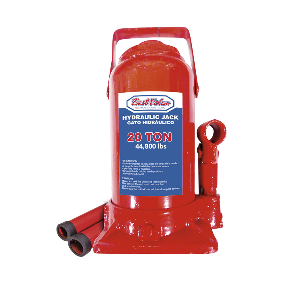 Gato hidraulico 20 ton. Rojo. Ton