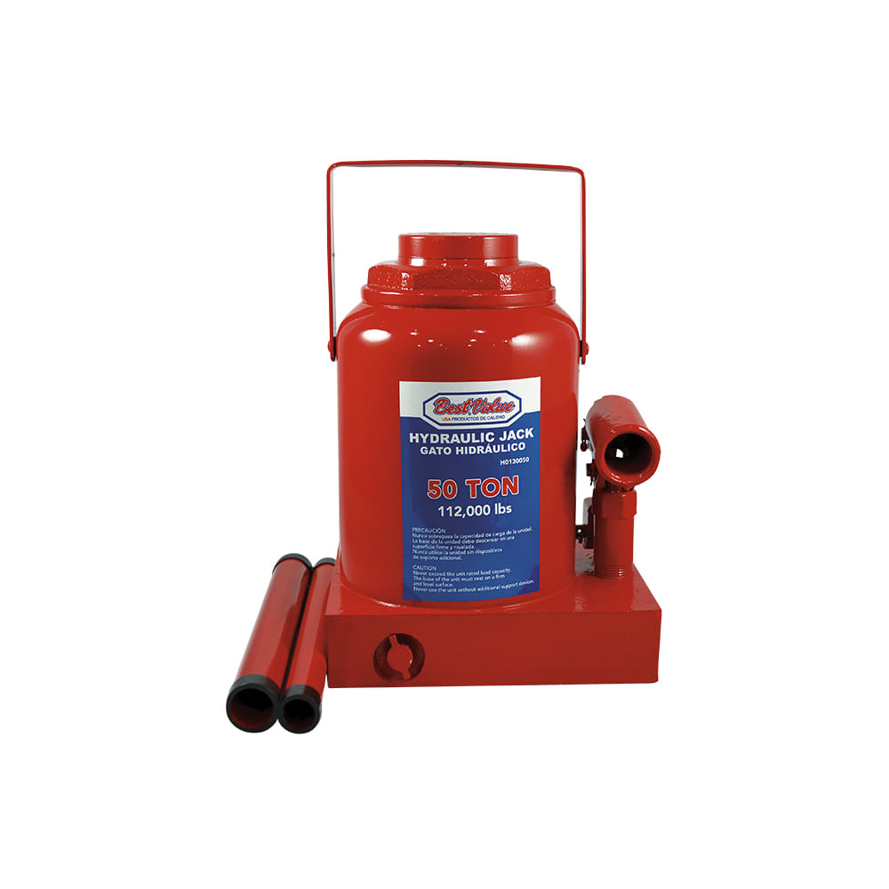Gato hidraulico 50 ton. Rojo. Ton