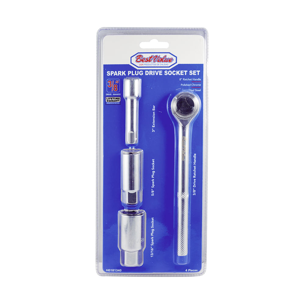 Juego socket para bujias 4 pcs