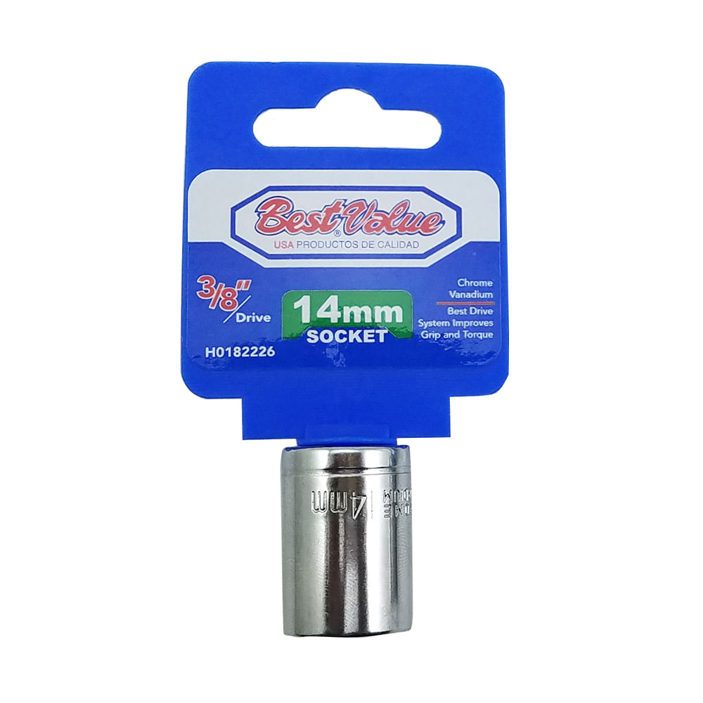 Socket 3/8. Cromo vanadio. 14mm