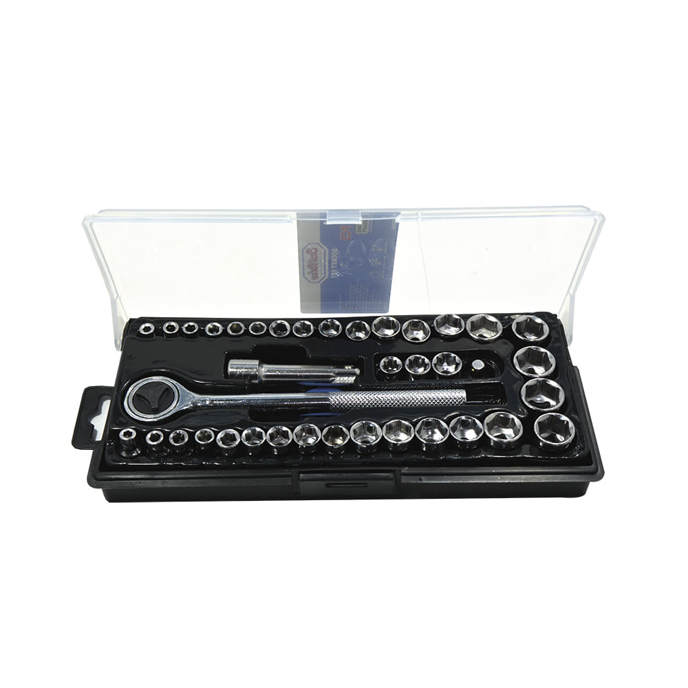 Juego socket bestvalue 40 pcs 1/4 y 3/8