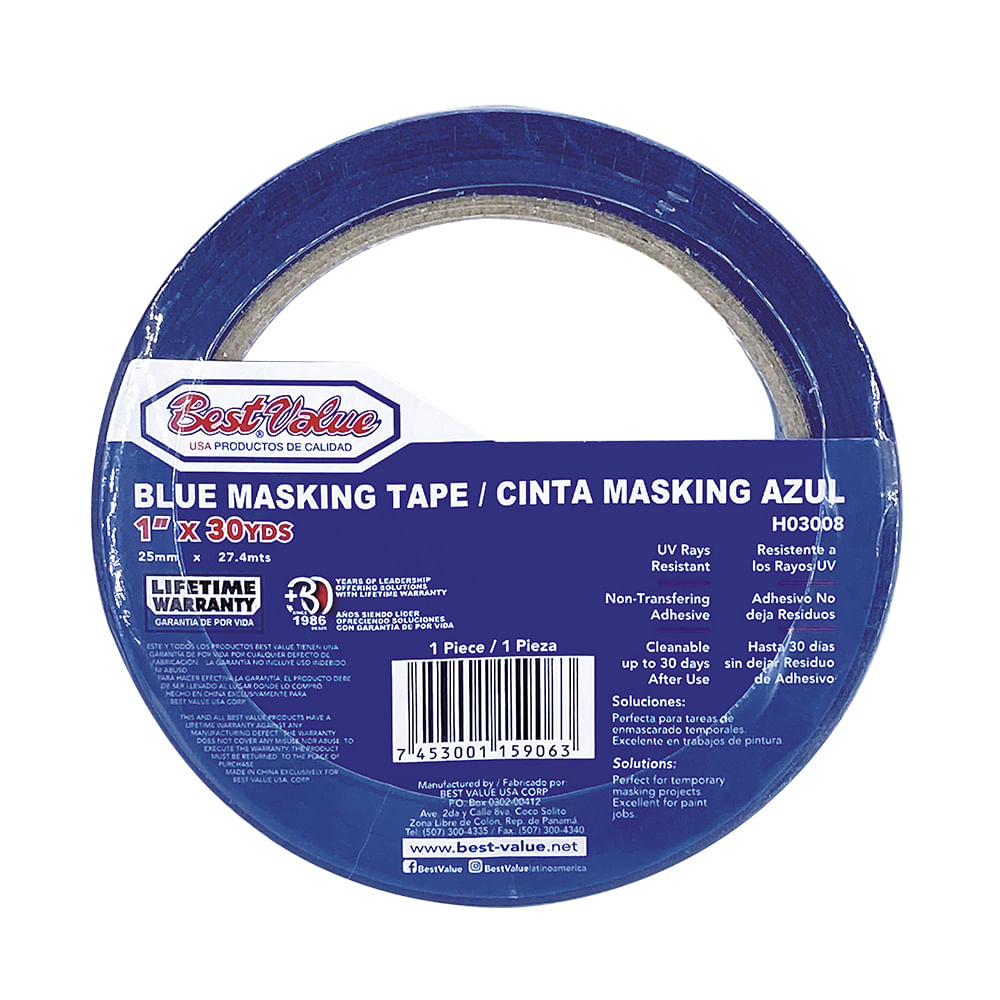 Masking tape azul 1 (30yds). Azul. 1(24mm)