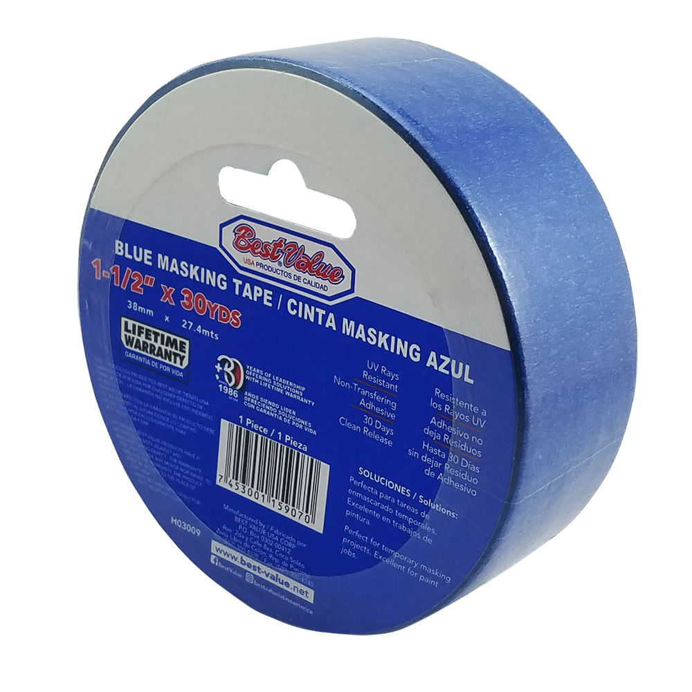 Masking tape azul 1-1/2 (30 yds). Azul. 1-1/2(36mm)