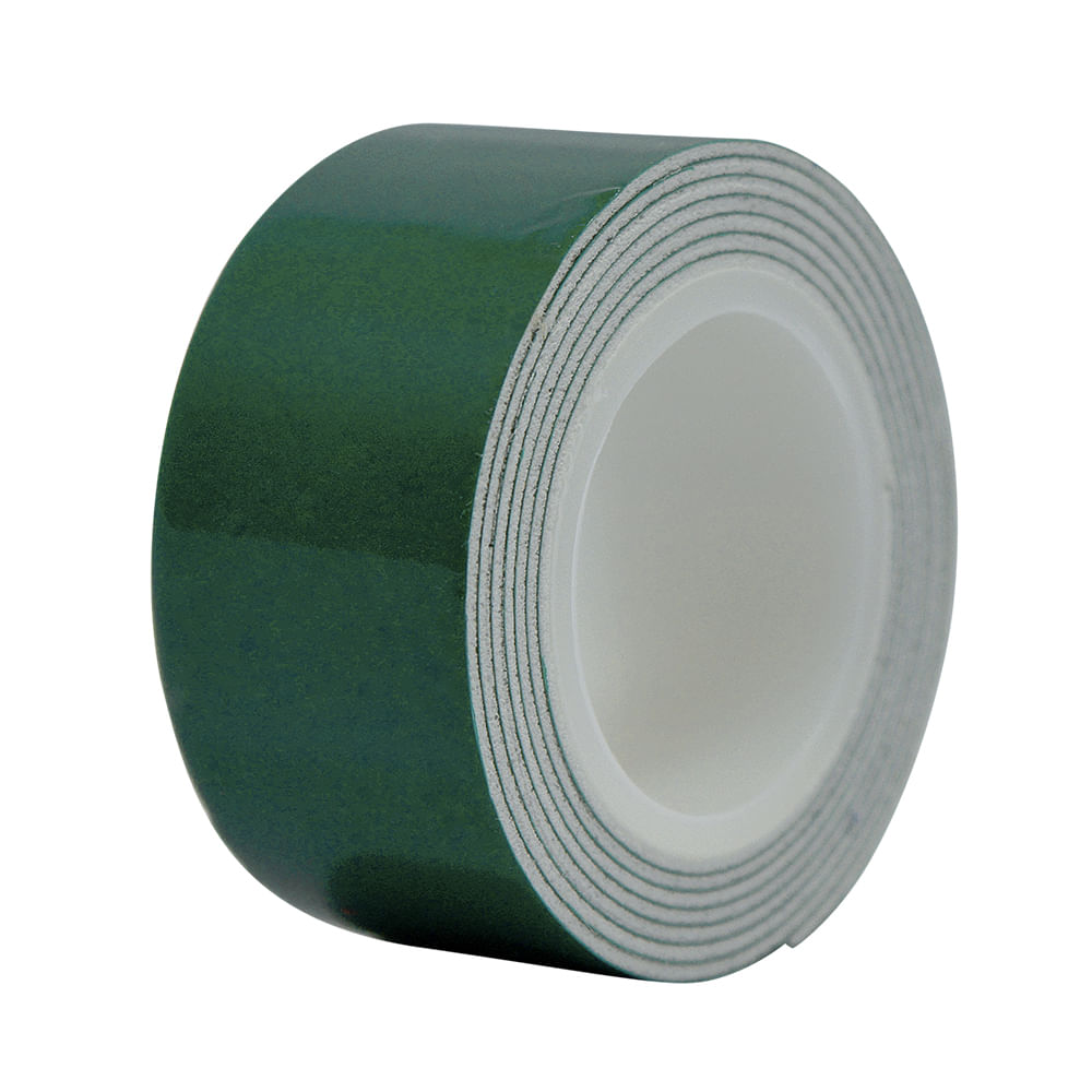 Tape doble contacto 1 (1 mts). Verde. 1(25mm)