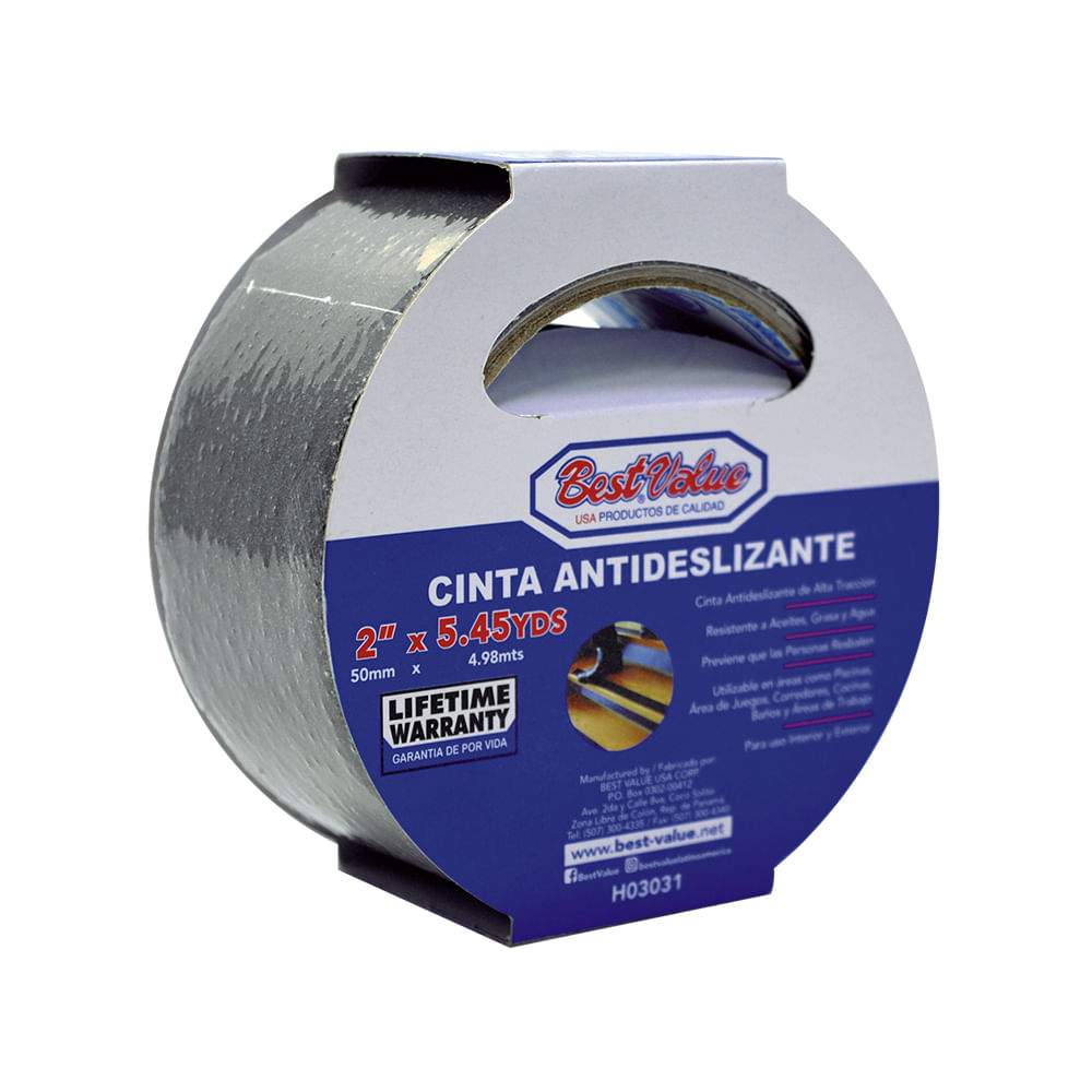 Cinta antideslizante 2 (5 mts). Gris. 2(50mm) x 4. 98mts