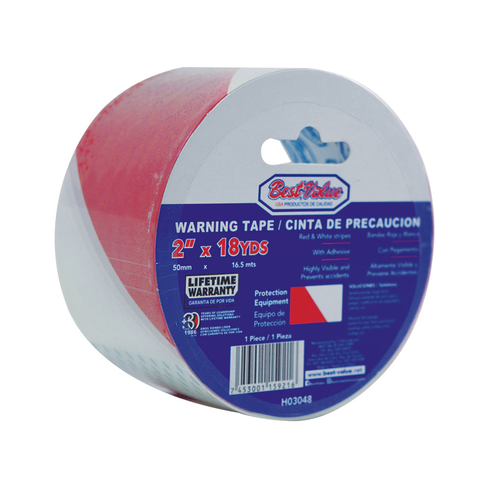 Cinta d/precaucion rojo/bla 2 18yds. Naranja y blanco. 2(50mm) x 18 yds (16. 5mts)