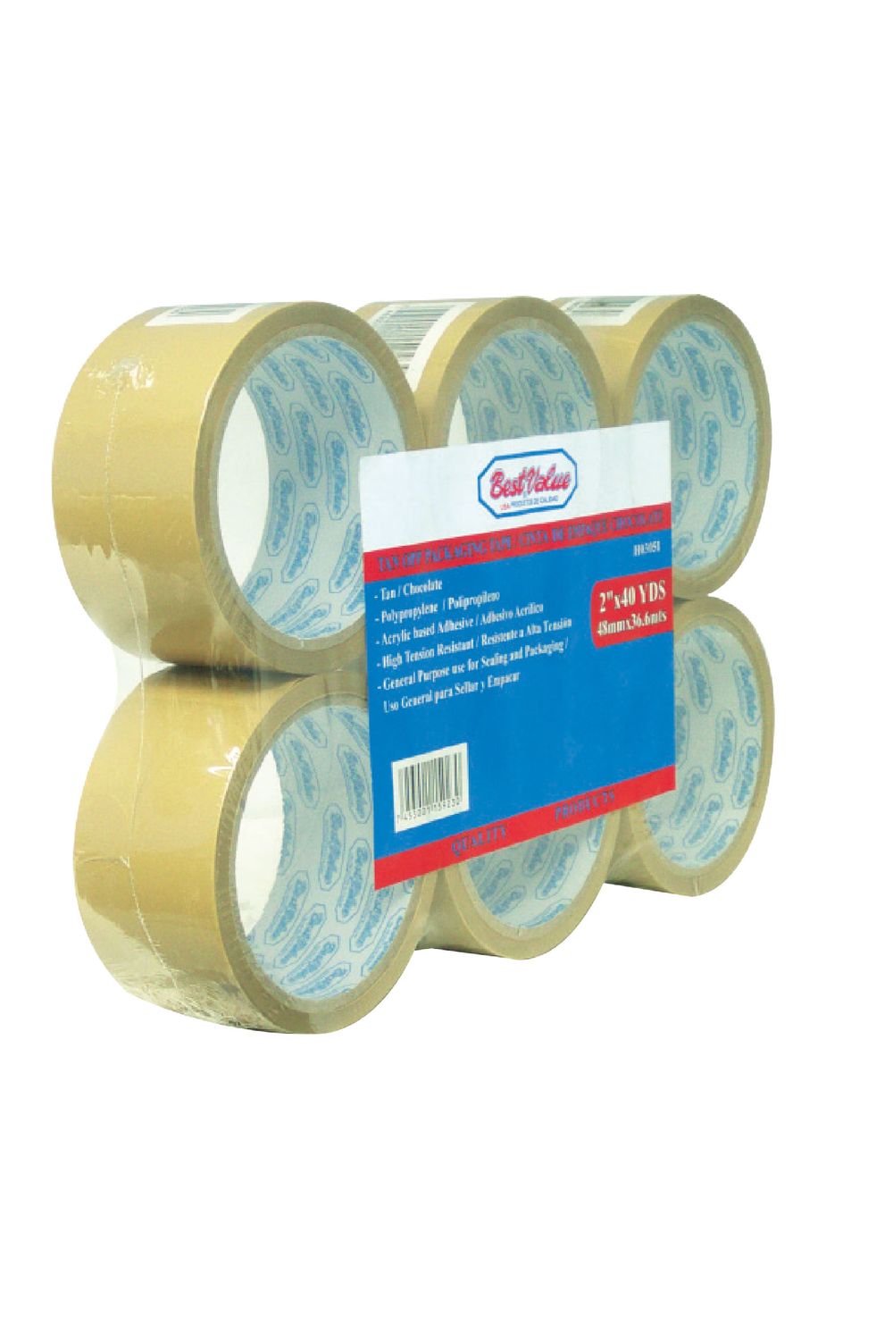 Tape para empacar chocolate 2(40yds). Chocolate. 2(48mm)