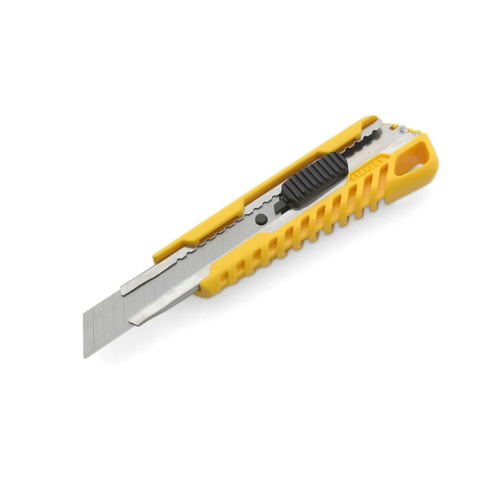 Cuchilla stanley snap-off bloqueo lateral. Negro. 3/4 (18 mm)