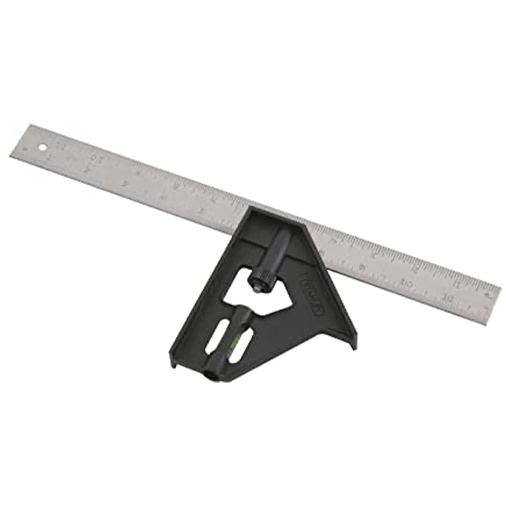 Escuadra para carpintero stanley 8 x 12. Acero templado. Transparente